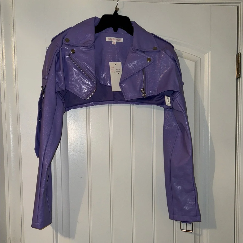 Hot & Delicious Lavender Leather Jacket - Picture 1 of 1